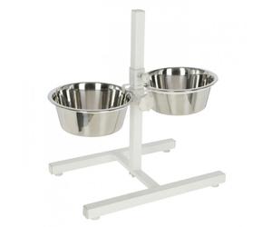 Kerbl Comedero doble removible - Color: Blanco | Cantidad: 2 x 1800 ml