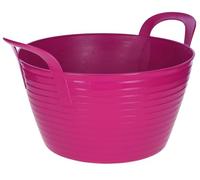 Kerbl Comedero flexible FlexBag, cesta de plástico, bolsa, rosa, 12 litros, ideal para comedero, transporte y aseo, superventas