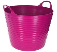 Kerbl Comedero Flexible FlexBag, Cesta de plástico, Bolsa, Rosa, 28 litros, Ideal para comedero, Transporte y Aseo, Superventas