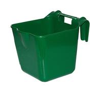 Kerbl Comedero HangOn, Cubo de Comida, Verde, 28x37x32cm, 13l, Plástico, Colgante, Portátil, Robusto, Resistente a Impactos