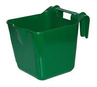 Kerbl Comedero HangOn, Cubo de Comida, Verde, 28x37x32cm, 13l, Plástico, Colgante, Portátil, Robusto, Resistente a Impactos