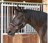 Kerbl Covalliero Halfter Mustang 2-Fach verstellbar Cabestro, Unisex Adulto, Negro/Plata