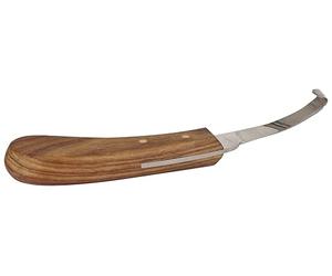 Kerbl Cuchillo de pezuña Izquierda Estrecho Mango de Madera