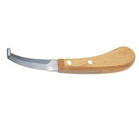 Kerbl - Cuchillo para pezuñas (hoja de doble filo mediano, mango de madera ergonómico)