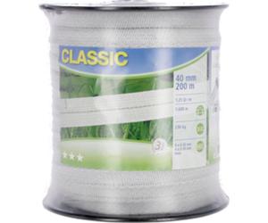 Kerbl Electric Fence Tape "Classic" 40 mm, White, 200 m - 1 pieza Kerbl