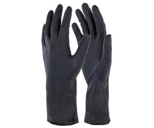 Kerbl Guantes de nitrilo Long Black 300 mm, 50 uds, talla M