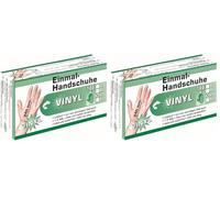 Kerbl Guantes desechables vinilo L envase de 100 unidades (Paquete de 2)