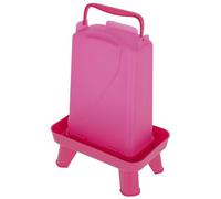Kerbl Hobbyfarming Bebedero de plástico con Patas, 3,5 l, Rosa, 16x24x35 cm, para Aves de Corral