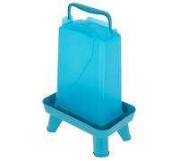 Kerbl Hobbyfarming Bebedero de plástico con Patas, Suministro automático de Agua, Soporte Estable, Resistente a la Intemperie, Fácil de Limpiar, con asa de Transporte, Tapa Transparente