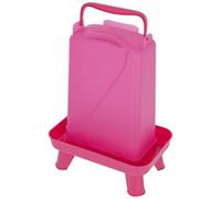 Kerbl Hobbyfarming Bebedero de plástico con Patas, Suministro automático de Agua, Soporte Estable, Resistente a la Intemperie, Fácil de Limpiar, con asa de Transporte, Tapa Transparente