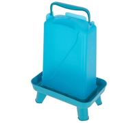 Kerbl Hobbyfarming Bebedero de plástico con Patas, Suministro automático de Agua, Soporte Estable, Resistente a la Intemperie, Fácil de Limpiar, con asa de Transporte, Tapa Transparente
