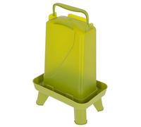 Kerbl Hobbyfarming Bebedero de plástico con Patas, Suministro automático de Agua, Soporte Estable, Resistente a la Intemperie, Fácil de Limpiar, con asa de Transporte, Tapa Transparente