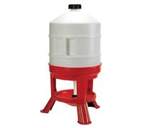 Kerbl Hobbyfarming Bebedero para Aves 30 l, Bebedero para gallinas, plástico, Altura 70 cm, se Puede llenar Desde Arriba, con Patas Anchas, Flujo de Agua Regulable