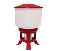 Kerbl Hobbyfarming Bebedero para Aves Kubic de, 50 l, plástico Resistente a roturas, Tapa abatible, Filtro sifón, Patas Anchas, fácil Montaje y Limpieza