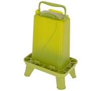 Kerbl Hobbyfarming Comedero automático con Patas, 5,5 l, Verde, 19,5x28,5x39,5 cm, comedero para Aves, dispensador de alimento, plástico, Aves de Corral