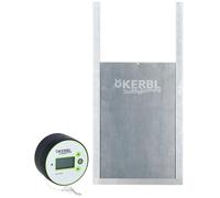 Kerbl Hobbyfarming Control Duo Pro de con Puerta corredera 70560, trampilla para gallinas, Aluminio, 220x330mm, Control de luz y Tiempo, Funcionamiento con Red eléctrica y batería