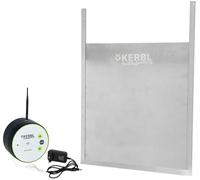 Kerbl Hobbyfarming Control Duo Smart para, Incl. Puerta corredera 70580, trampilla para gallinas, Gris/Verde, manejo Mediante aplicación