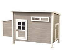 Kerbl Hobbyfarming Eco Establo de plástico para gallinas, conejera para Pollos, 137x73x83cm, Resistente a la Intemperie, Material sostenible, fácil de Limpiar, Duradera