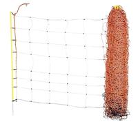 Kerbl Hobbyfarming Malla para ovejas ClassicNet, Cerca móvil para pastos, Red para pastos, una estaca, Naranja, 50m x 108cm, 13 Postes, 3 años de garantía de Estabilidad UV