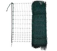 Kerbl Hobbyfarming PoultryNet, 106 cm/50 m, Malla para Aves, Red para cercas de pastos, sin Electricidad, Piqueta de Doble Punta, 15 Postes, gallinas, Gansos, Pavos, 3 años garantía, Estabilidad UV