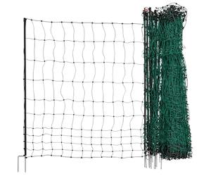 Kerbl Hobbyfarming PoultryNet, 106 cm/50 m, Malla para Aves, Red para cercas de pastos, sin Electricidad, Piqueta de Doble Punta, 15 Postes, gallinas, Gansos, Pavos, 3 años garantía, Estabilidad UV