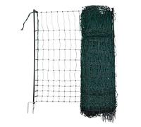 Kerbl Hobbyfarming PoultryNet, 106cm, 15m, Red para Aves de Corral, Cerca eléctrica, electrificable, Doble púa, Verde, 6 Postes, para Pollos, Gansos y Pavos, garantía de 3 años de Estabilidad UV