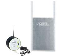 Kerbl Hobbyfarming Steuerung Duo Smart incl. puerta corredera 70560, trampilla para gallinas, gris/verde, manejo a través de aplicación