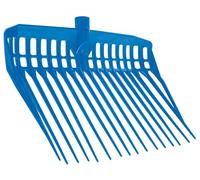 Kerbl Horquilla para estiércol EcoFork, Azul Real, de plástico Robusto, 38x30cm, 16 púas, para Agricultores y propietarios de Caballos