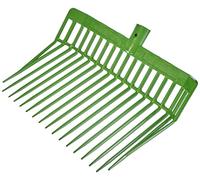 Kerbl Horquilla para estiércol Premium, para estiércol Horquilla, sin Mango, Verde, de plástico, 39x33x12,5cm, 17 púas, para Agricultores y propietarios de Caballos, Ligera, Probada Individualmente