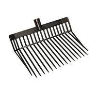 Kerbl Horquilla para estiércol Premium, sin Mango, Negra, de plástico, 39x33x12,5cm, 17 púas, para Agricultores y propietarios de Caballos, Ligera, Probada Individualmente