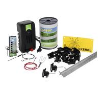 Kerbl Kit de inicio para cerca eléctrica Paddock, ideal para propietarios de mascotas con pasto o jardín, montaje y desmontaje rápidos, fabricado en Alemania