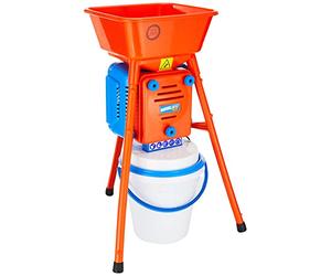 Kerbl Molinillo eléctrico de Cereales para Diferentes Tipos de Cereales, coladores Intercambiables, Capacidad de 18 litros, con Cubo, 550 W, procesa 80-250 kg de Grano por Hora
