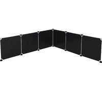 Kerbl Pet 6 Elementos de Pared de plástico, 35x35cm Cada uno, Negros, espaciado de cuadrícula de 1,5cm, expandibles según Sea Necesario, protección para Muebles y Paredes
