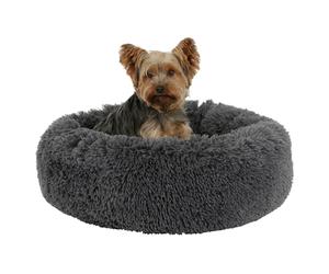 Kerbl Pet 80409 Fluffy - Cama (diámetro: 60 x 18 cm, 0,873 kg), Color Gris