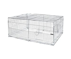 Kerbl Pet 81701 Jaula para Exteriores con Dispositivo de Bloqueo de Escape, 144 x 112 x 60 cm