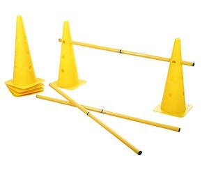 KERBL PET Agility Cone-Three Hurdle - Set de 3 Conos, Color Amarillo
