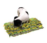 Kerbl Pet Alfombra olfateadora, 70x50cm, Amarillo/Verde/Gris, poliéster, Juegos de búsqueda y olfateo, Que fomenta la concentración, para Perros de Todas Las Razas