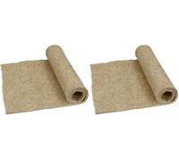 Kerbl Pet Alfombra para roedores, Forro para jaulas, tapete para jaulas, 100x40x1 cm, cáñamo, Comestible, Transpirable, compostable, Fabricada en Alemania (Paquete de 2)
