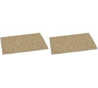Kerbl Pet Alfombra para roedores, Forro para jaulas, tapete para jaulas, 25x40x1 cm, cáñamo, Comestible, Transpirable, compostable, Fabricada en Alemania (Paquete de 2)