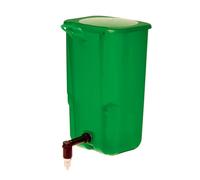Kerbl Pet Bebedero para animales pequeños, 1000ml, plástico, verde, apto para todo tipo de mallas de alambre, sujeción estable con enganche, rellenable desde arriba