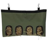 Kerbl Pet Bolsa de heno L, verde oliva, 46 x 29 x 4 cm, con dos compartimentos para heno, para conejos, liebres y cobayas