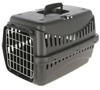 Kerbl Pet Caja de transporte Expedion ECO, 45x30x30cm, negra, para animales de hasta 6kg, plástico reciclado, para gatos y perros pequeños, transporte de mascotas