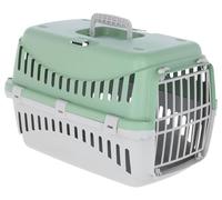Kerbl Pet Caja de Transporte Expedion, Menta/Gris Claro, 45x30x30 cm, transportín para Perros, transportín para Gatos, plástico, Perros pequeños