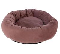 Kerbl Pet Cama mullida Velvet, cama para gatos, terciopelo, rosa, ø 50 cm, altura 15 cm, gatos, perros pequeños, superficie redonda, acolchada, lavable a 30 °C