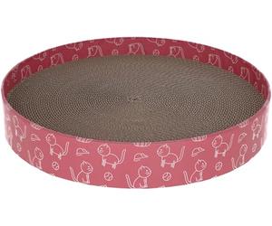 Kerbl Pet Cama rascadora para Gatos Circle, 34x5,5cm, Rosa, cartón Corrugado Reciclado, con Hierba gatera Adicional