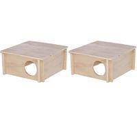 Kerbl Pet Casa de hámster Natural 20 x 20 x 10 cm (Paquete de 2)