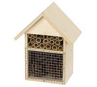 Kerbl Pet Casa de protección contra Insectos, casa para Insectos, Hotel para Insectos, Natural, 14x9x18cm, Madera, Avispas excavadoras, Abejas Silvestres, escarabajos, Ayuda para anidar e hibernar
