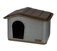 Kerbl Pet Casa para Gatos Paola Eco, Gris Verdoso/marrón, 60x51x41 cm, Cueva para Gatos, 100% plástico Reciclado, para Perros y Gatos