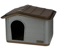 Kerbl Pet Casa para Gatos Paola Eco, Gris Verdoso/marrón, 75x59x55 cm, Cueva para Gatos, 100% plástico Reciclado, para Perros y Gatos