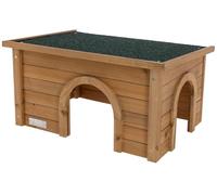 Kerbl Pet Caseta para roedores, caseta para animales pequeños, 59x39x30 cm, pino espinoso, plástico, techo resistente a la intemperie, duradera y robusta